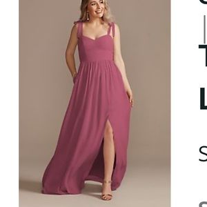 David’s Bridal Chiffon Sweetheart Dress in Chianti